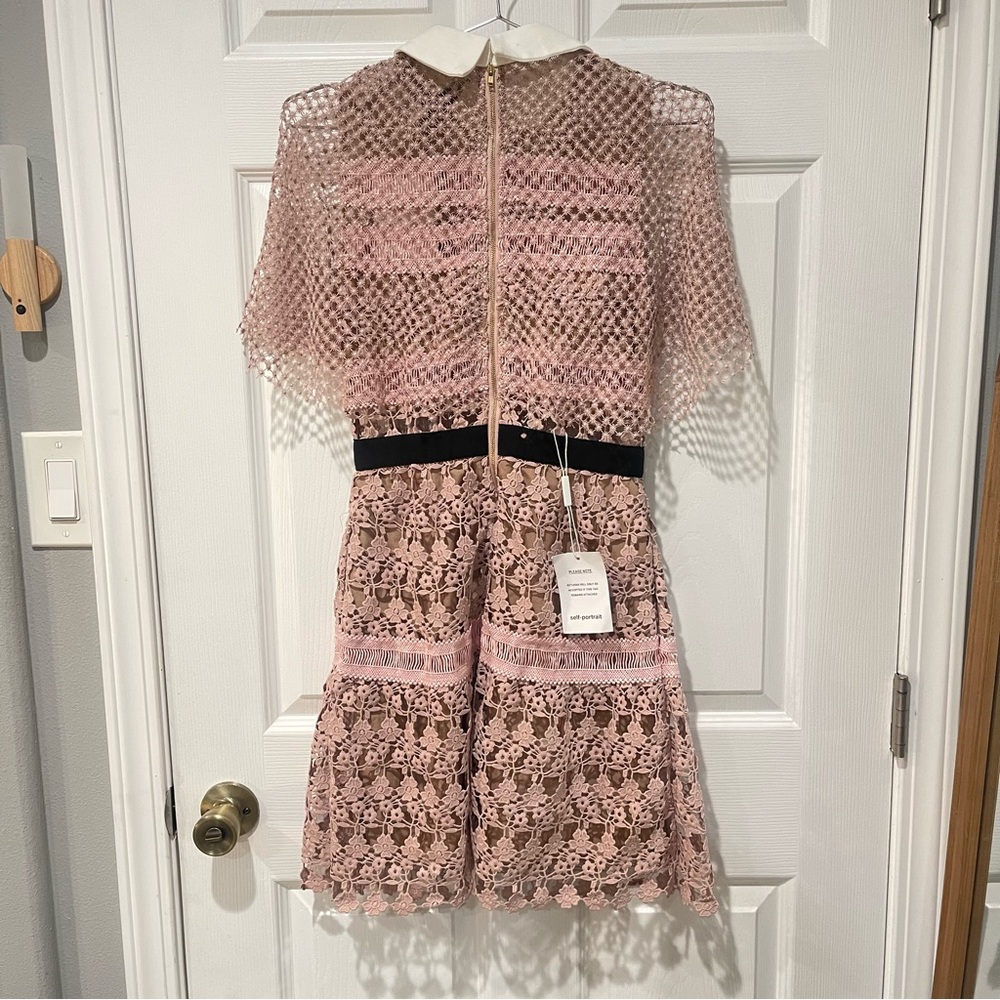 SELF-PORTRAIT Floral Vine Cape Mini Dress - Picture 4 of 7